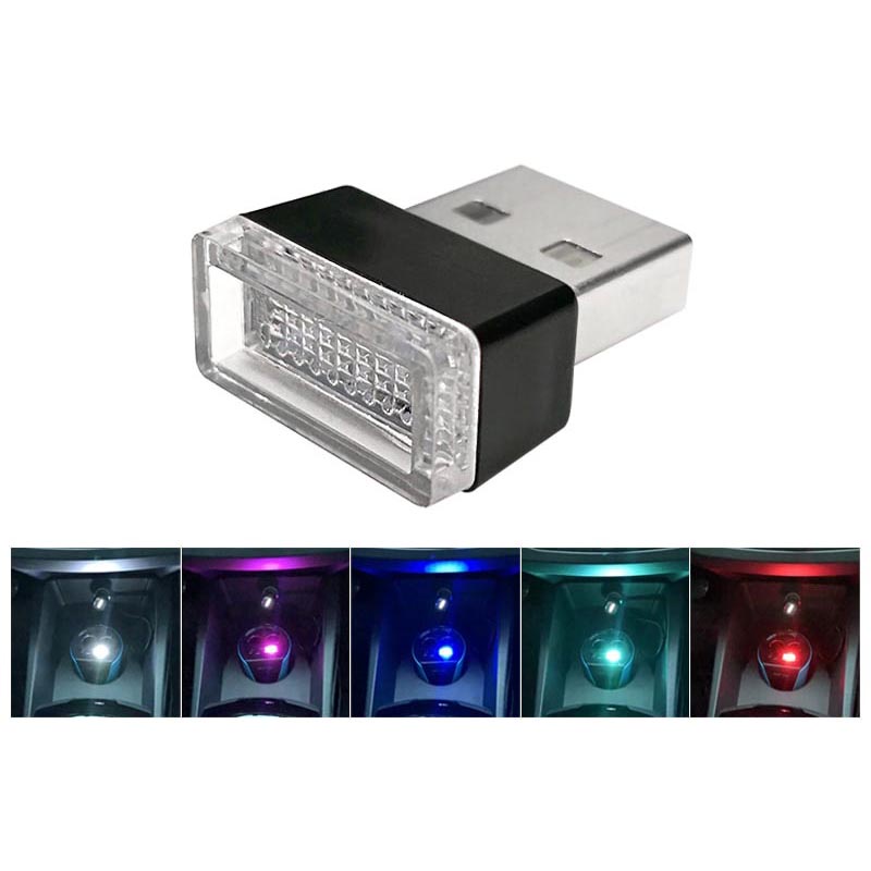 Phelenseye Lampu LED USB Dekorasi Interior Mobil - TY203106 BIRU