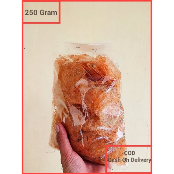 

keripik kaca 1/4 kg (250 gram) cemilan pedas bumbum cikur aroma daun jeruk