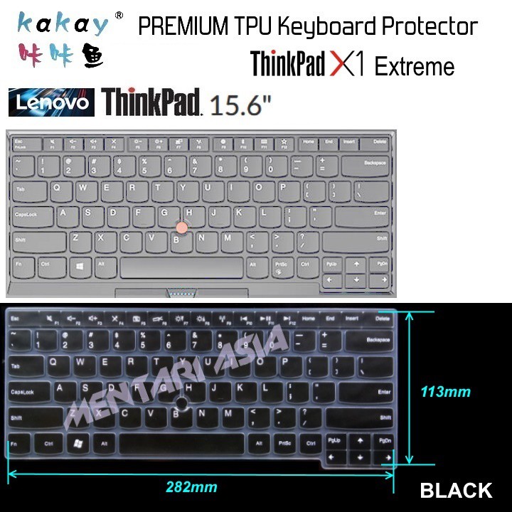 Keyboard Protector Thinkpad X1 Extreme - KAKAY Premium TPU BLACK