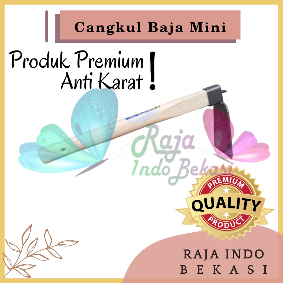 Cangkul Baja Mini Multifungsi Gagang Kayu Cangkul Garuk Garukan Pacul Kored Cored Koret Kebun Taman Mini Kecil Serba Guna Murah - Cangkul Garuk Rumput Baja Asli Anti Lengket Anti Karat