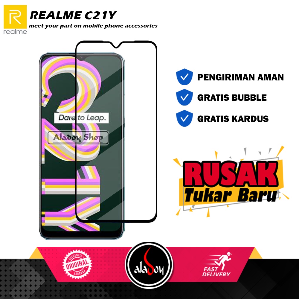 Tempered Glass Realme C21Y Anti Gores Layar Screen Protector