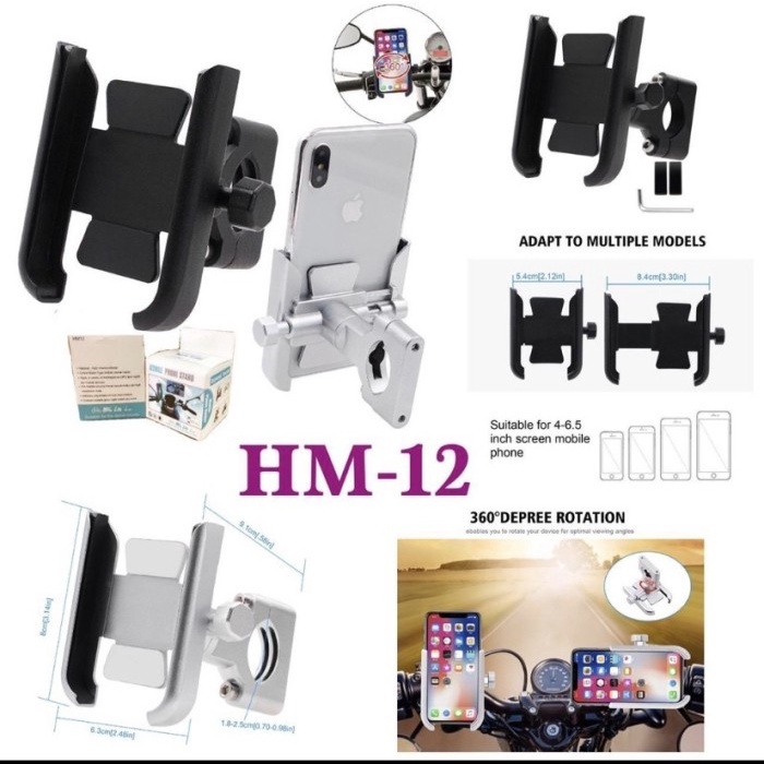 HOLDER HM-11 HM-12 HM-20 HM-22 MOTOR SEPEDA PHONE HOLDER SPION RANDOM UNIVERSAL