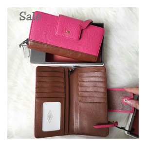 DOMPET FOSSIL ORIGINAL - FOSSIL TAB CLUTCH PINK MULTI WALLET