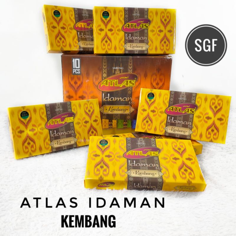 Sarung Atlas Idaman Kembang 555 SGF Motif BHS Termurah Terlaris SN