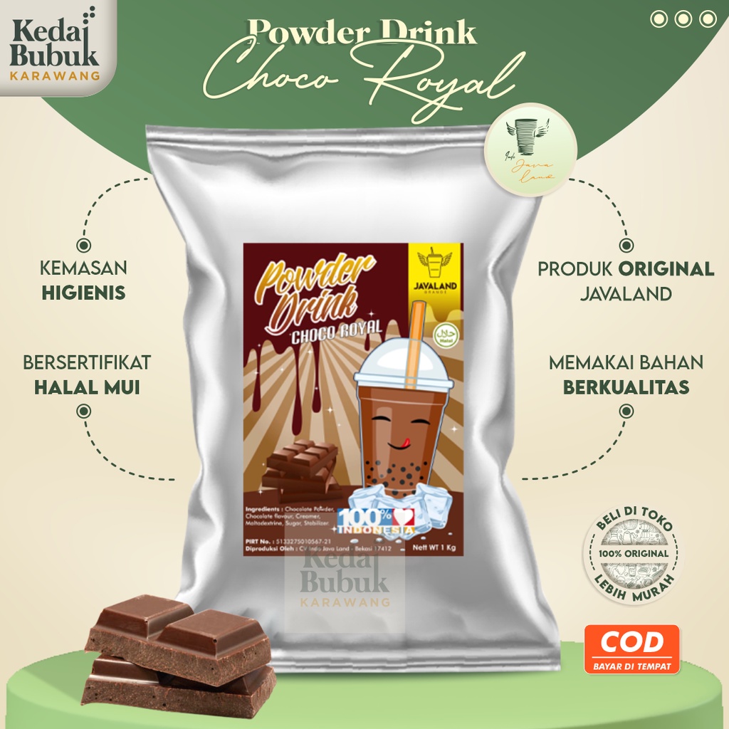 

Choco Royal coklat reguler Bubuk Minuman kiloan Powder coklat Original Javaland