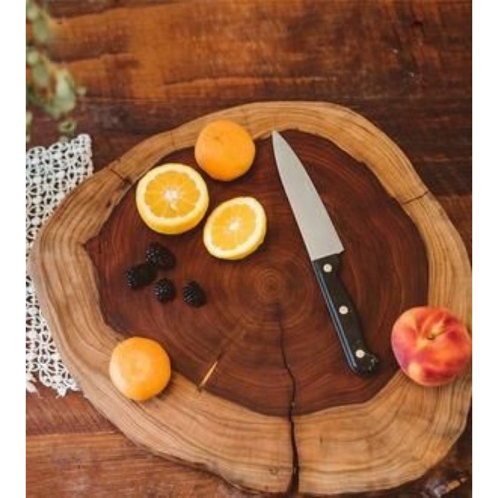 Slice Wood - Telenan Kayu Natural - Slice Kayu Natural - Talenan Rustic