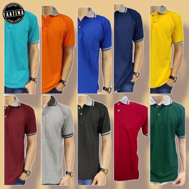 KAOS POLOS PRIA | KAOS POLO KERAH | KAOS POLOS KERAH ABU PRIA