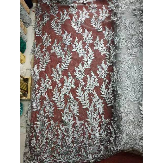 Bahan Kain Tille Bordir Atau Bahan Gamis