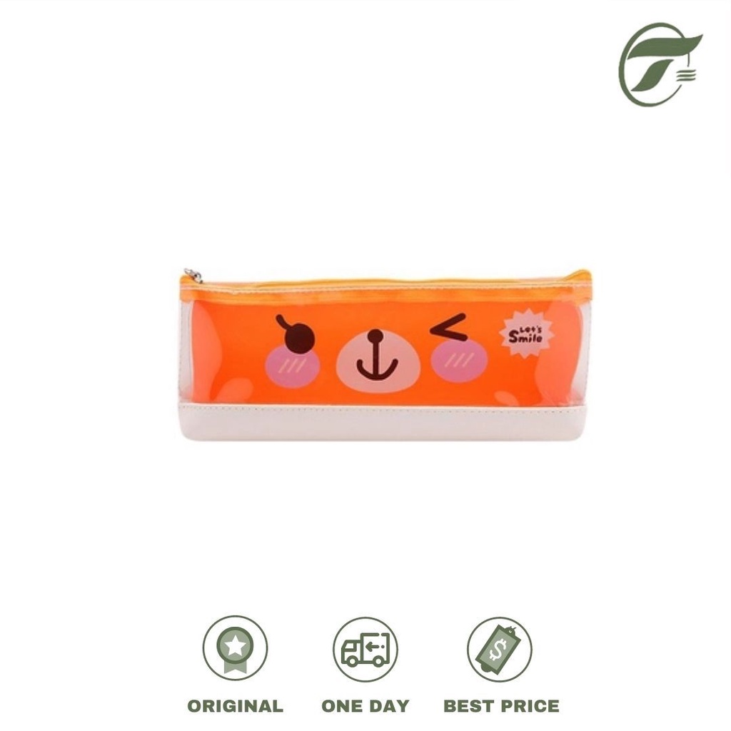 

PENCIL CASE 1 RESLETING KAIN NO.BD-679 LETS`S SMILE DEPAN PLASTIK MIKA BENING LENGTH+ XIAOLINGJING 222X09CM