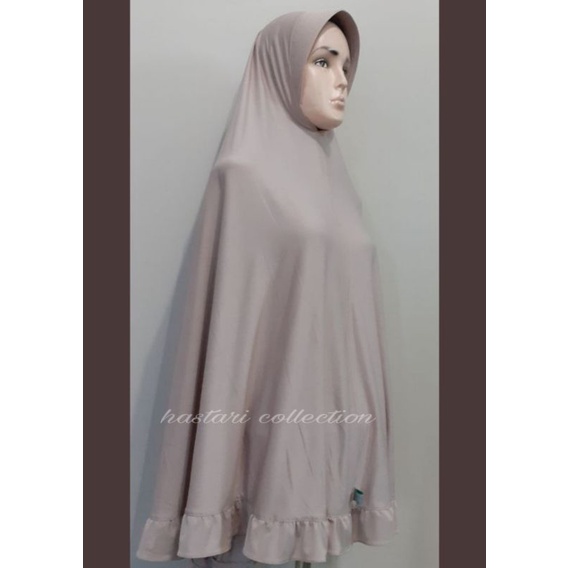 Jilbab UMROH &amp; HAJI Kerudung Jumbo Syari Rempel Instan Khimar Premium XXL