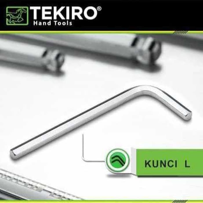 TEKIRO Kunci L Panjang 4 mm 5 mm 6 mm 8 mm 12 mm /  Kunci L 4mm 5mm 6mm 8mm 12mm Hex Key Long Chrome Vadium