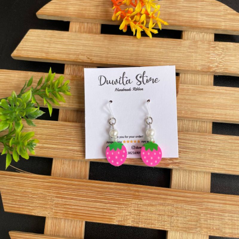 ANTING HANDMADE KAIT PLASTIK ANTING ANAK/DEWASA MOTIF BUAH