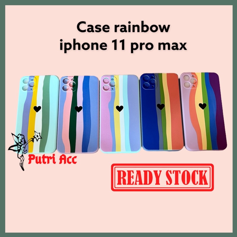 APPLE IPHONE 11 PRO MAX SOFTCASE MOTIF RAINBOW APPLE IPHONE 11 PRO MAX