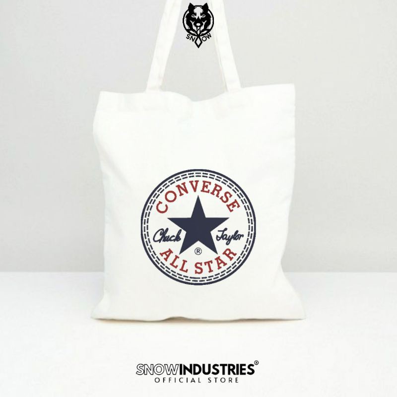 Tote Bag Wanita Pria Kanvas Premium Converse