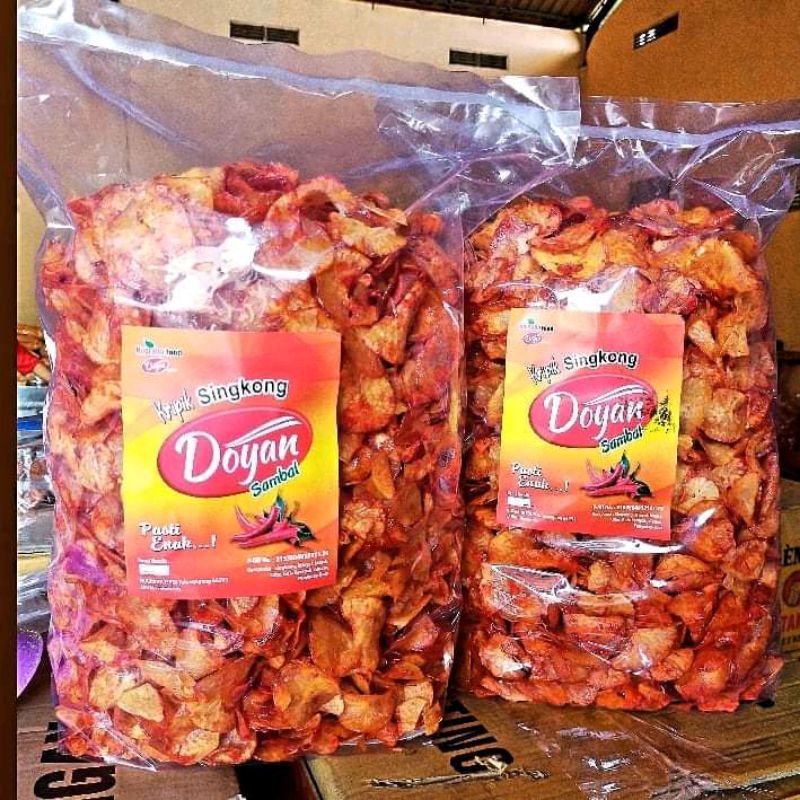 

keripik singkong pedas balado kiloan