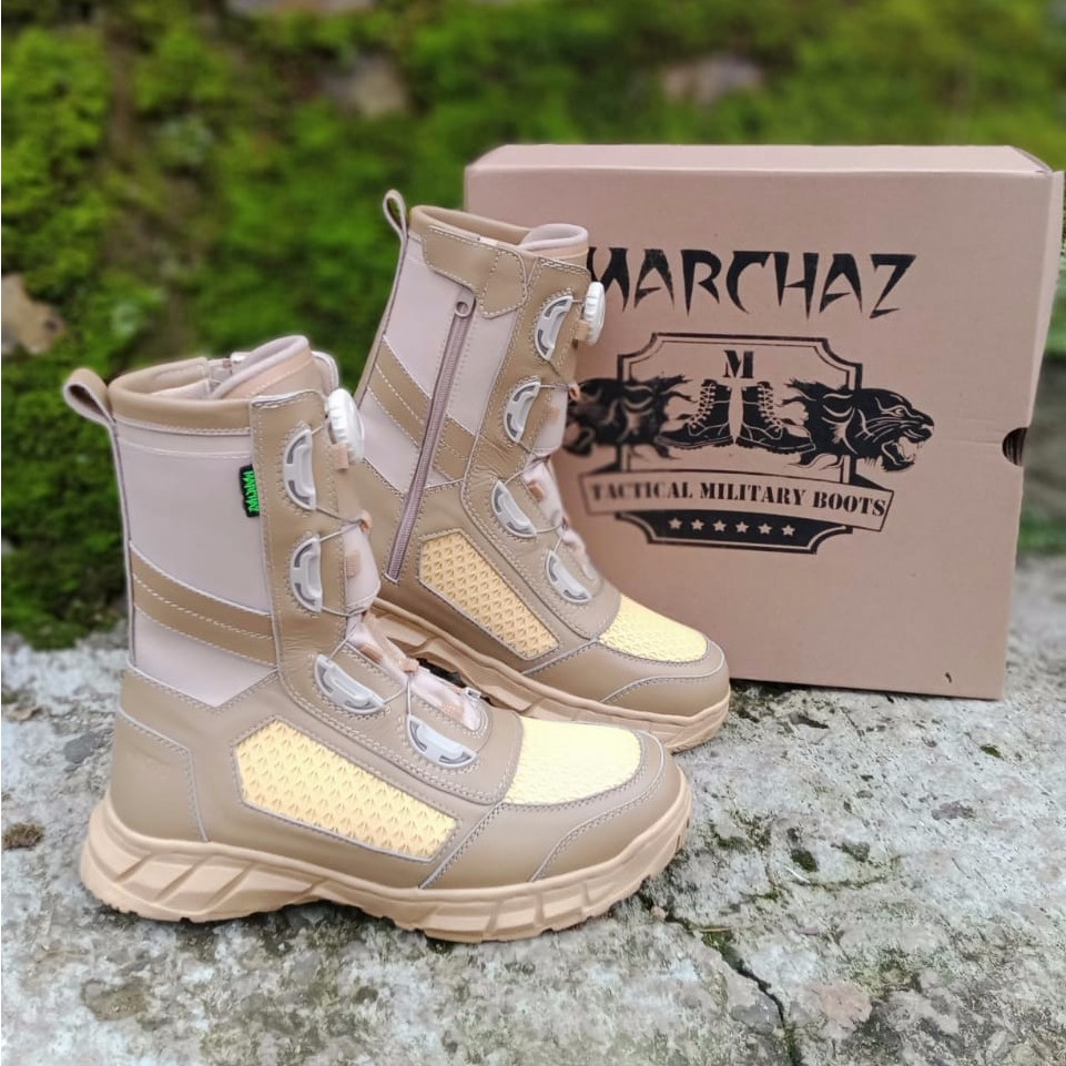 SEPATU PDL GURUN KULIT CREAM ASLI TYPE TALI PUTAR