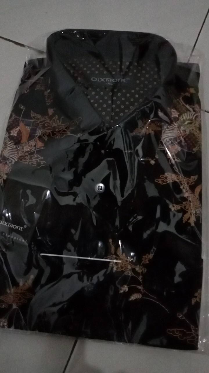 Kemeja Batik Pria Lengan Pendek Bs45 Katun Modern Dixmont Semi Slimfit Premium