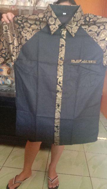 Kemeja Hem Batik Kombinasi Prada