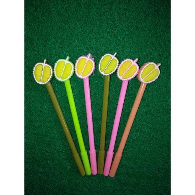

Pulpen gel karakter durian isi 12 pcs