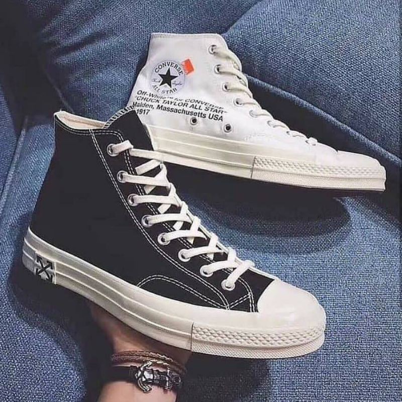 sepatu converse 70s x off white hi two tone black white sepatu converse original