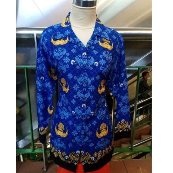 {ADW.21Jl22ᶻ} Seragam KorpriTahun 2022 Baju Korpri Wanita Bahan Katun C40 / Korpri/  Batik KorpriSer