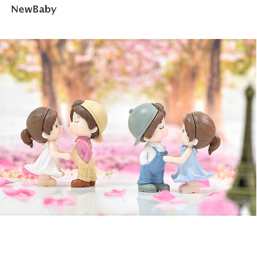 Newbaby 1 Pasang Miniatur Pasangan Kekasih Untuk Dekorasi Taman Minifairy Gardencraft Diy