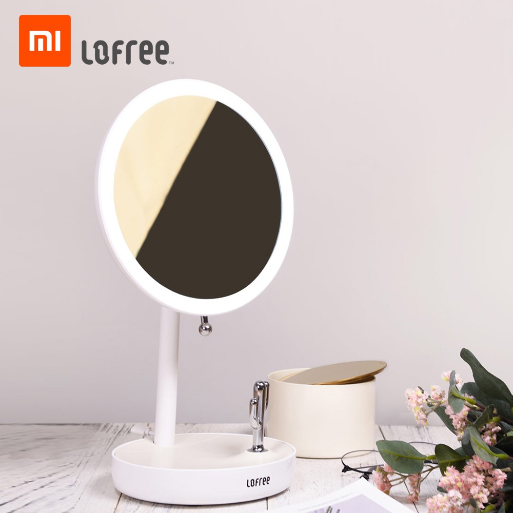 Xiaomi Youpin Magnifying Makeup Vanity Mirror With Light Led Lighted Portable Usb Charging Adjustabl Shopee Indonesia