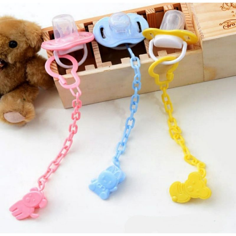 Tali Gantungan Empeng Baby Klip Rantai Penjepit Dot Bayi Teether Clipper Pacifier Holder