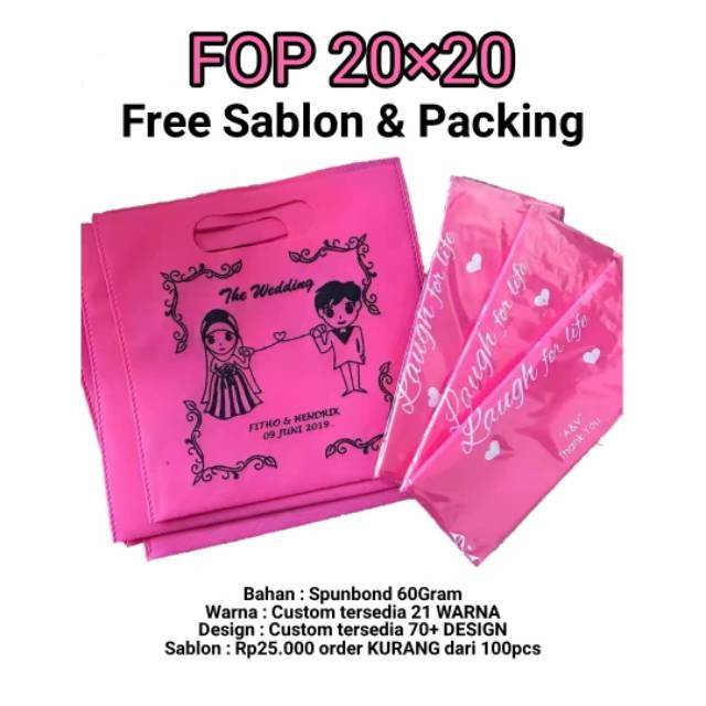 

Tas Souvenir Murah/ Free Sablon & Packing/ FOP20×20
