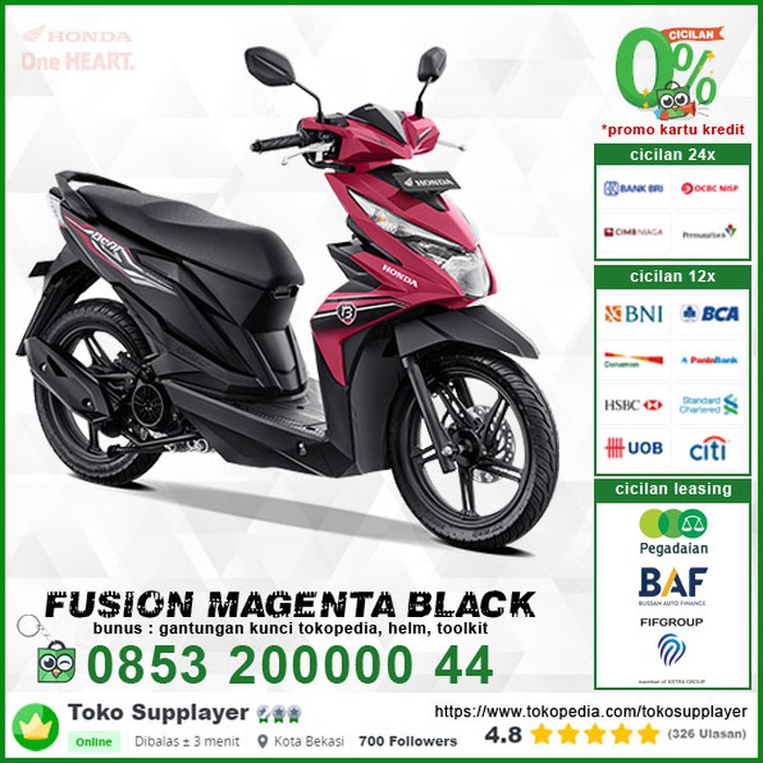 Jual Sepeda Motor Honda BeAT Sporty CBS ISS eSP Murah suku cadang