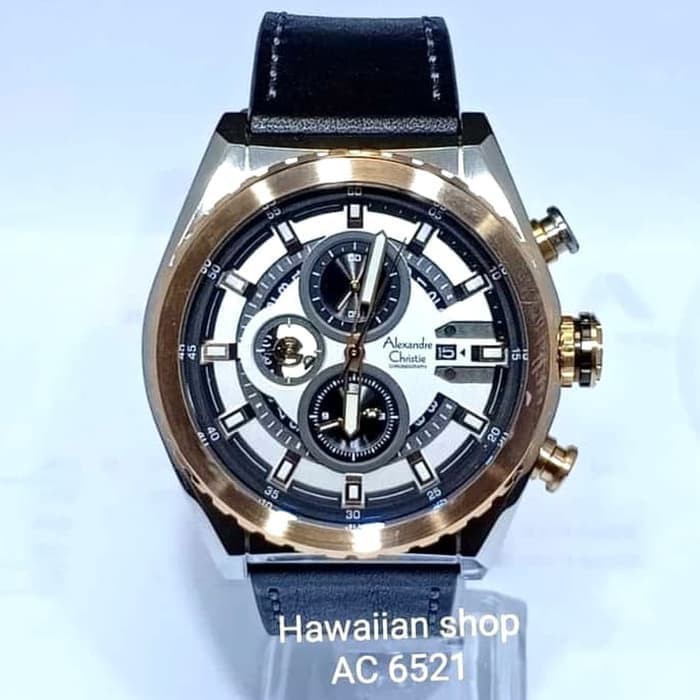 jam tangan pria sport analog merk Alexandre Christie AC 6521 MC | HAWAII