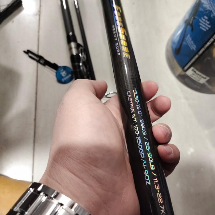 joran sambung 3 foreshore pilihan 390 420 450 joran surf pantai carbon - 450cm