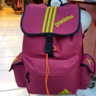 Tas Punggung Sablon Adidas Predator Nilon Wanita Laki-laki Tas Sekolah Kuliah Pelajar Perempuan Jala Travel Ransel Laptop Keren Pria Perempuan Tas Buku Mode Wanita