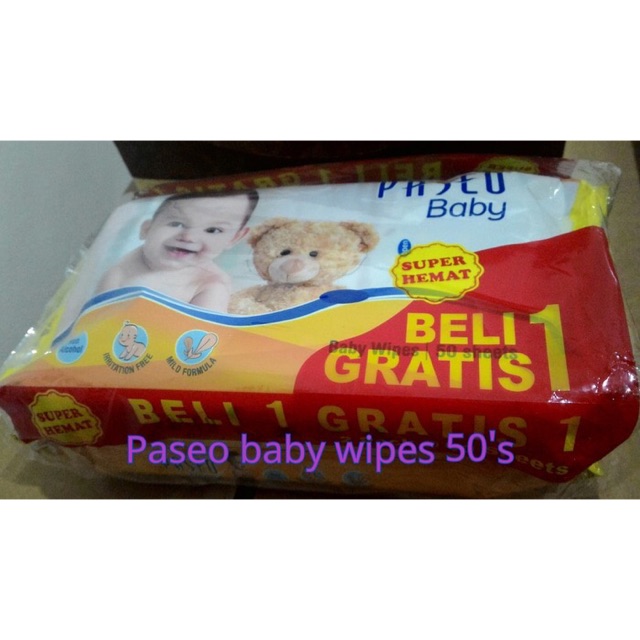 PROMO Tissue Basah PASEO Baby - PASEO Baby Wipes - Tissue Basah - BUY 1 GET 1 FREE