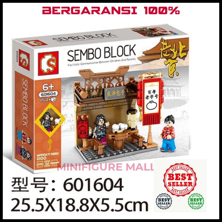 Mainan Anak Bricks Lego Sembo Block 101604 Chinese Street Food Murah