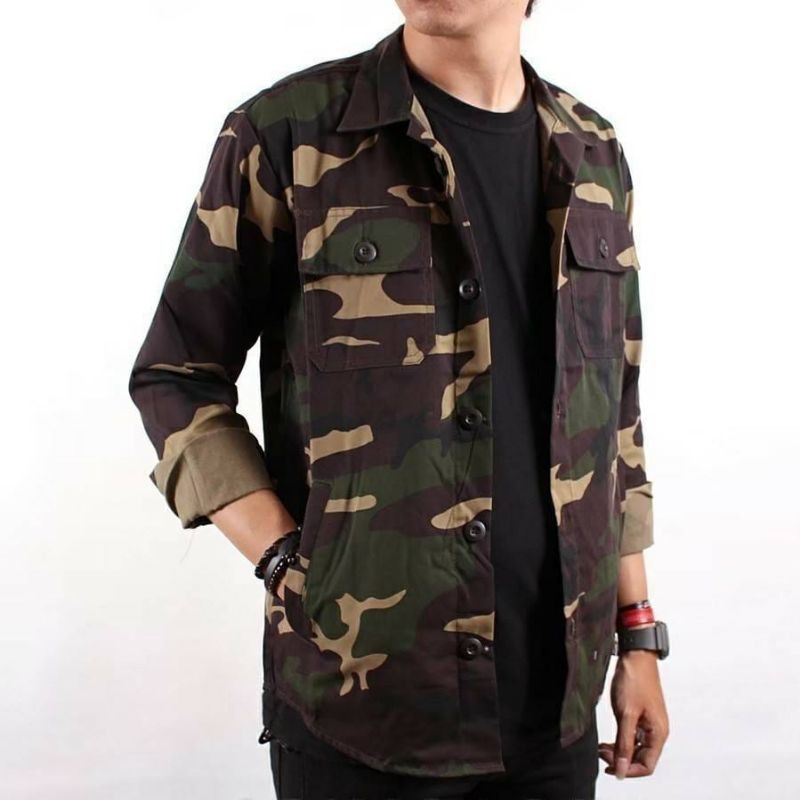 TRUCKER LORENG || JAKET SEMI PARKA PRIA #TRU