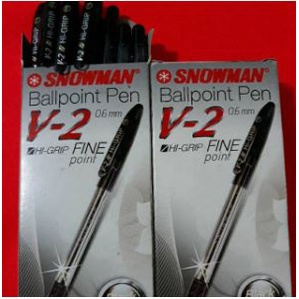 

READY STOCK BOLPOINT SNOWMAN V2 HITAM ISI 12PCS/BULPEN SNOWMAN