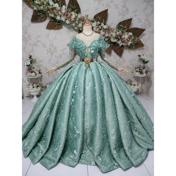 1❤️gaun pengantin (kriwil) Barbie LAPIS BUSA