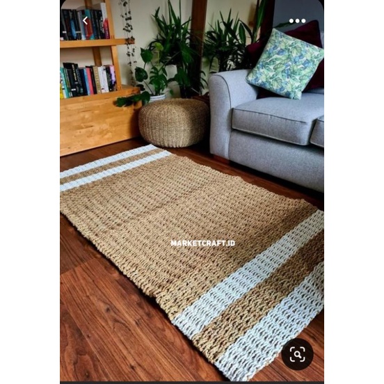 STUDENTCRAFT Karpet persegi anyaman seagrass/floormat/rug seagrass/karpet ekspor/karpet aesthetic/de
