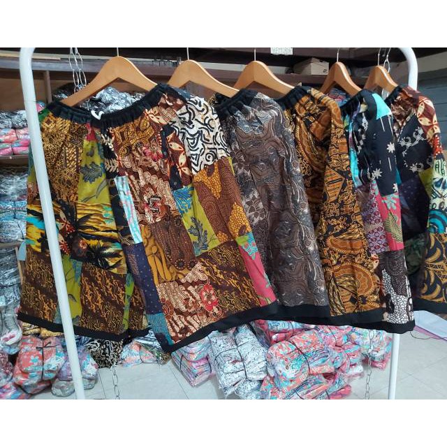 CELANA PENDEK PERCA BATIK ALL SIZE DEWASA COWOK CEWEK