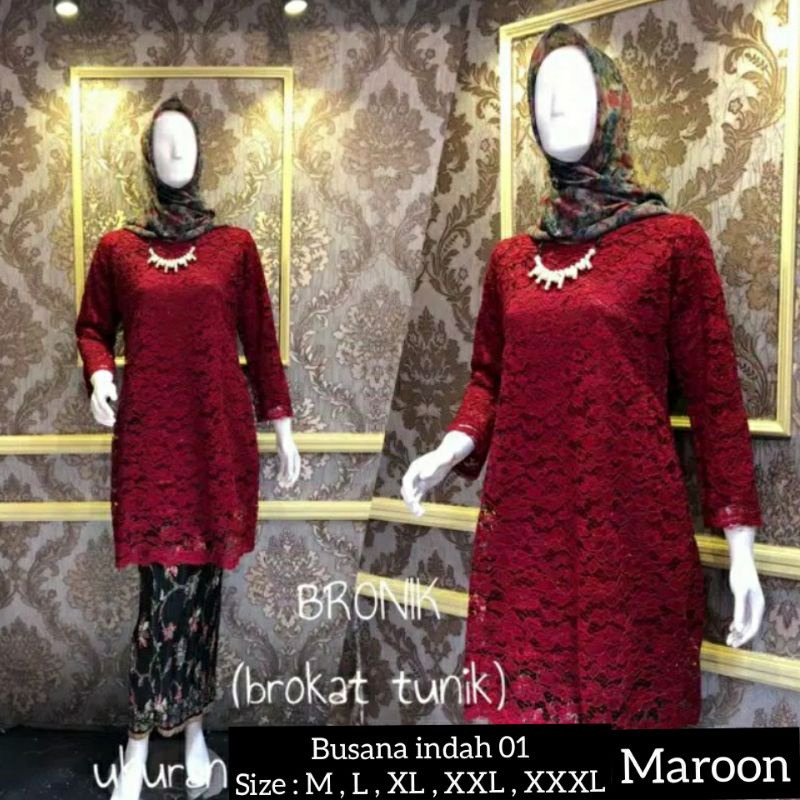 KEBAYA KURUNG BRUKAT JUMBO LD 120 CM