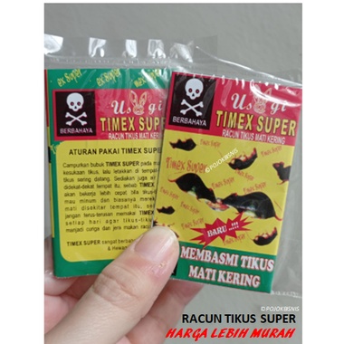 1 SACHET RACUN TIKUS MATI KERING SUPER TIMEX / PEMBASMI TIKUS AMPUH