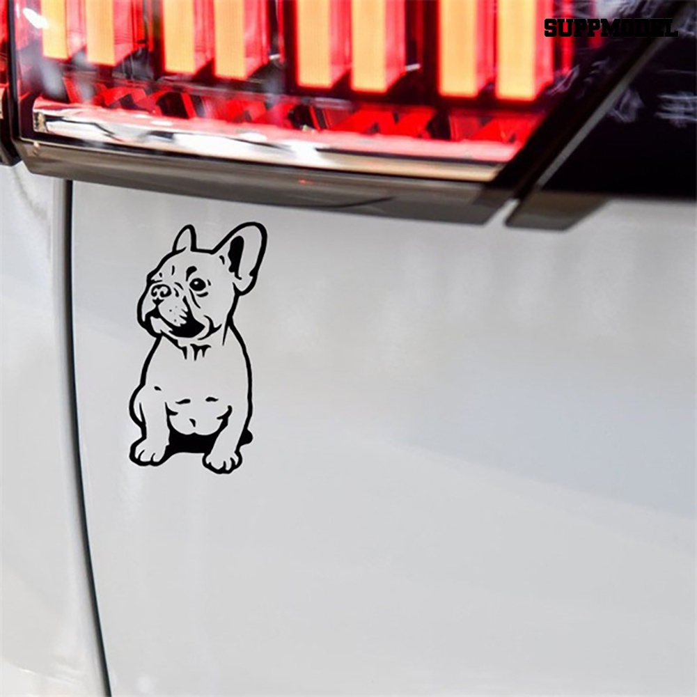 Stiker Reflektif Motif Anjing French Bulldog Untuk Dekorasi Bodykaca Mobil