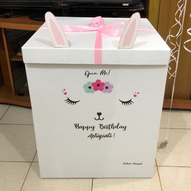 Surprise box balon / kotak balon