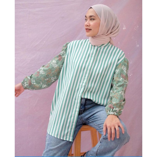 Miyasa Mint Stripes @Kalani (Defect Sale)