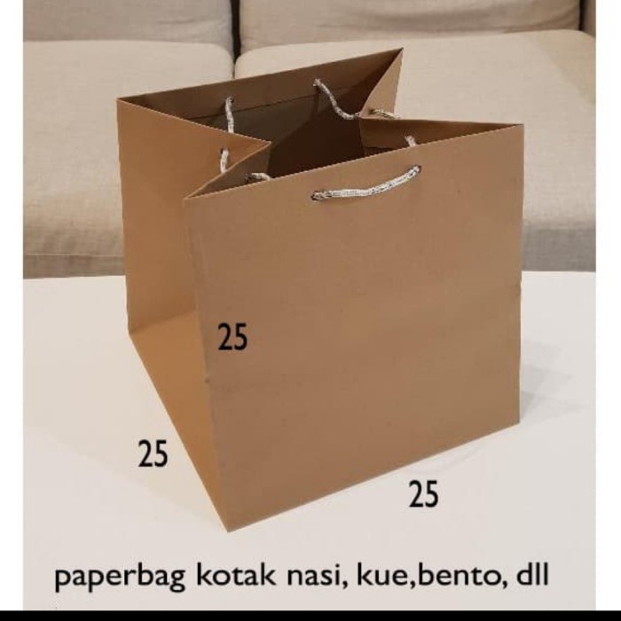 

✨ BISA COD ✨ PAPERBAG POLOS COKLAT 25 X25