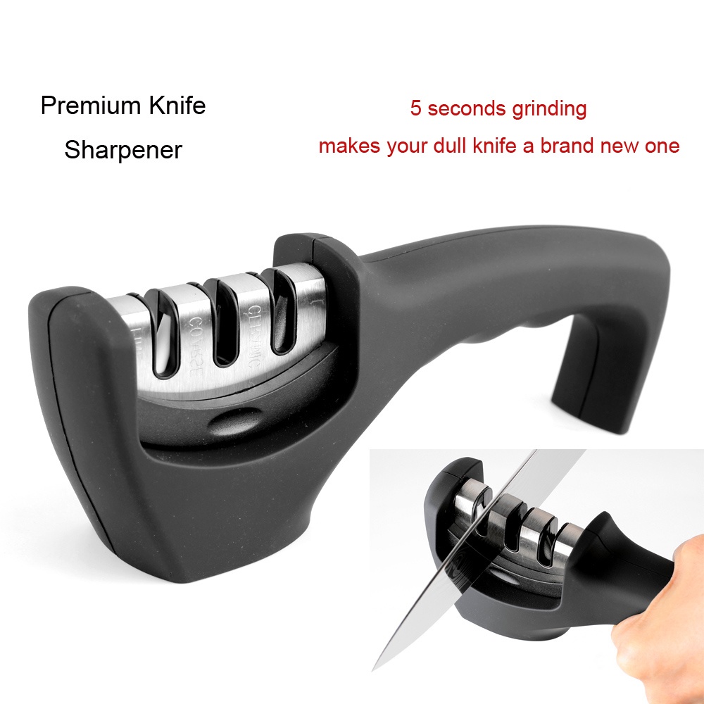 Asahan Pisau dan Gunting Tajam Super Cepat 3 Step Asahan Knife Sharpner pisau Gunting Asah Dapur