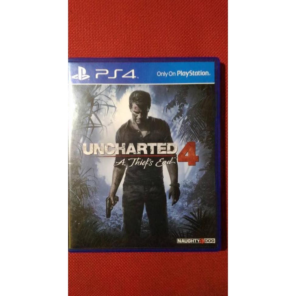 kaset game bd ps4 ps uncharted 4 2nd bekas a thief end termurah 
