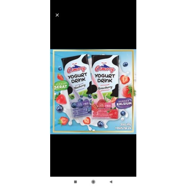 Cimory yogurt drink 200ml 1 dus isi 24pcs blueberry strawberry mixed fruit