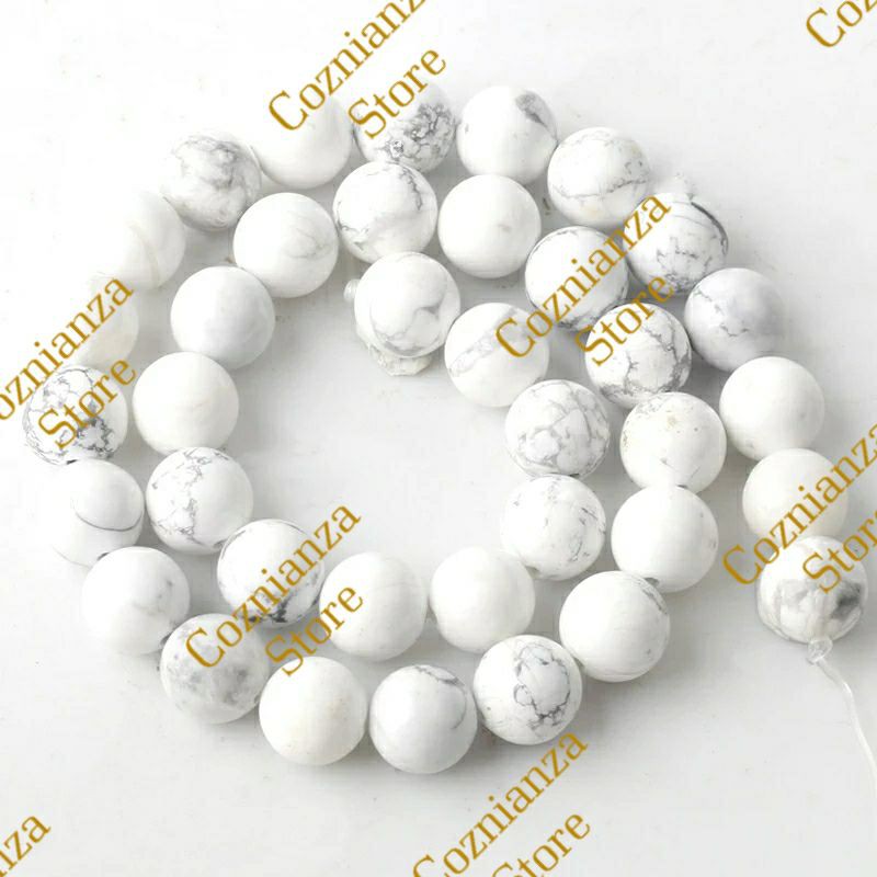 Grosir Bahan Batu Alam Howlite Beads Gemstone Manik Manik